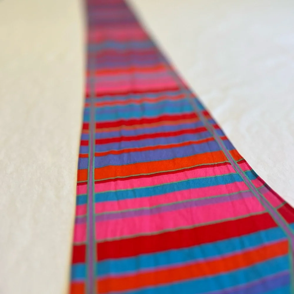 Vintage Liz Striped Scarf